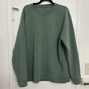 Lululemon Mens Smooth Spacer Classic-Fit Crewneck olive green size large